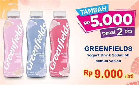 Harga Susu Greenfield Kotak 250 ml di Indomaret