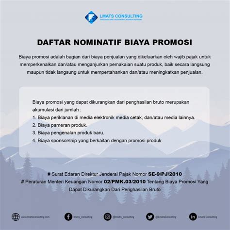 Informasi Biaya dan Promosi