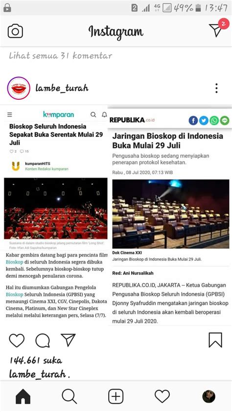 Harga Tiket Bioskop Grand Mall Bekasi Hari Ini