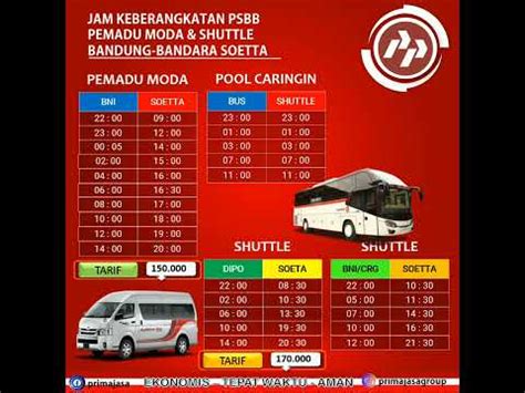 Harga Tiket Bus Primajasa Bandung Bandara Soekarno Hatta