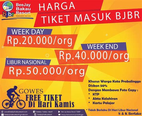 Harga Tiket Masuk BJBR Probolinggo