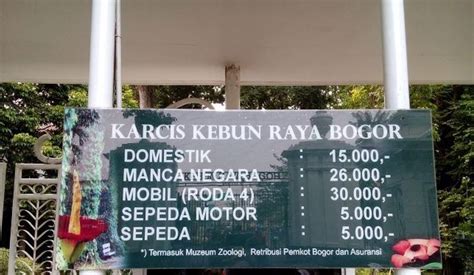 Harga Tiket Masuk Kebun Raya Bogor Weekend