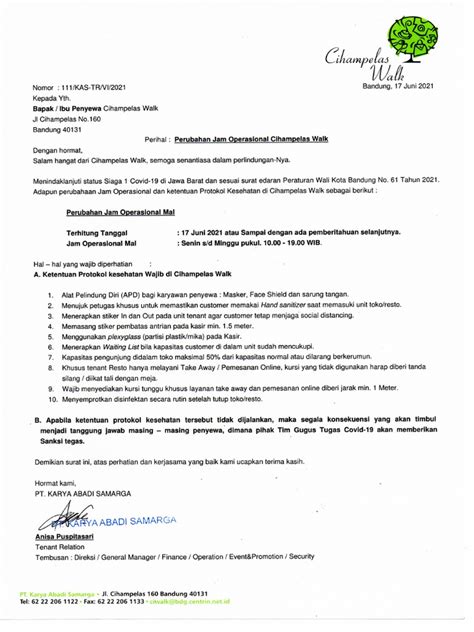 Fungsi dan Jam Operasional Ciwalk