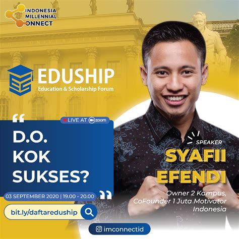 Harga Tiket Seminar Syafii Efendi