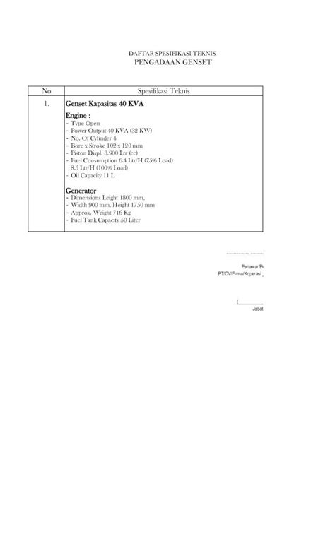 Spekturnya Telah Dihubungkan dengan Spesifikasi Teknis