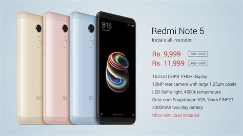 Spesifikasi Xiaomi Redmi Note 5 Tam