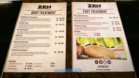 Harga Zen Reflexology Bandung