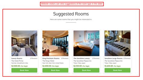 Room Types and Pricing