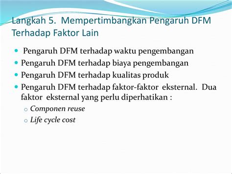 Mempertimbangkan Faktor Lain