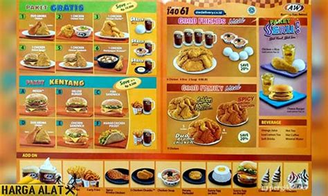 Harga Aw Menu Makanan Indonesia
