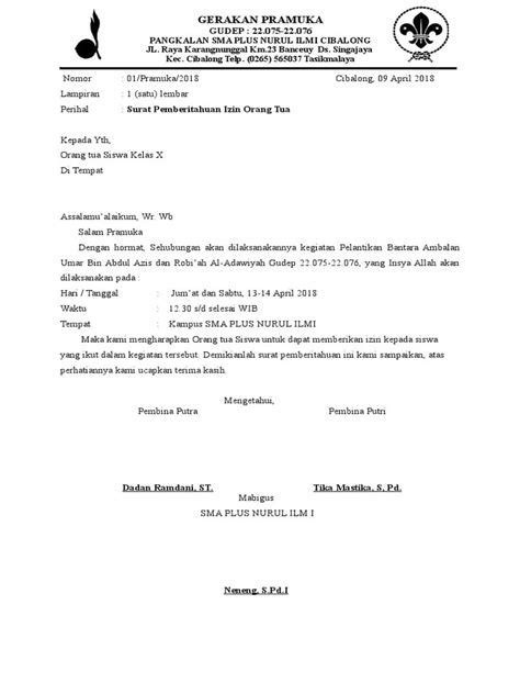 Contoh Meminta Izin Menginap Dirumah Teman