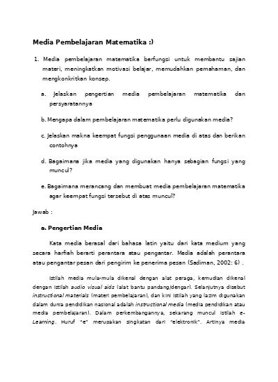Mengapa Matematika Perlu Digunakan?