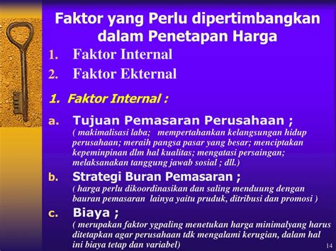 Faktor-Faktor yang Mempengaruhi Penetapan Harga