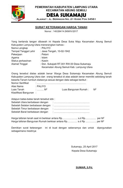 Cara Menghitung Taksiran Harga Tanah dari Kelurahan