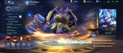 Harga Skin Zodiac Minotaur